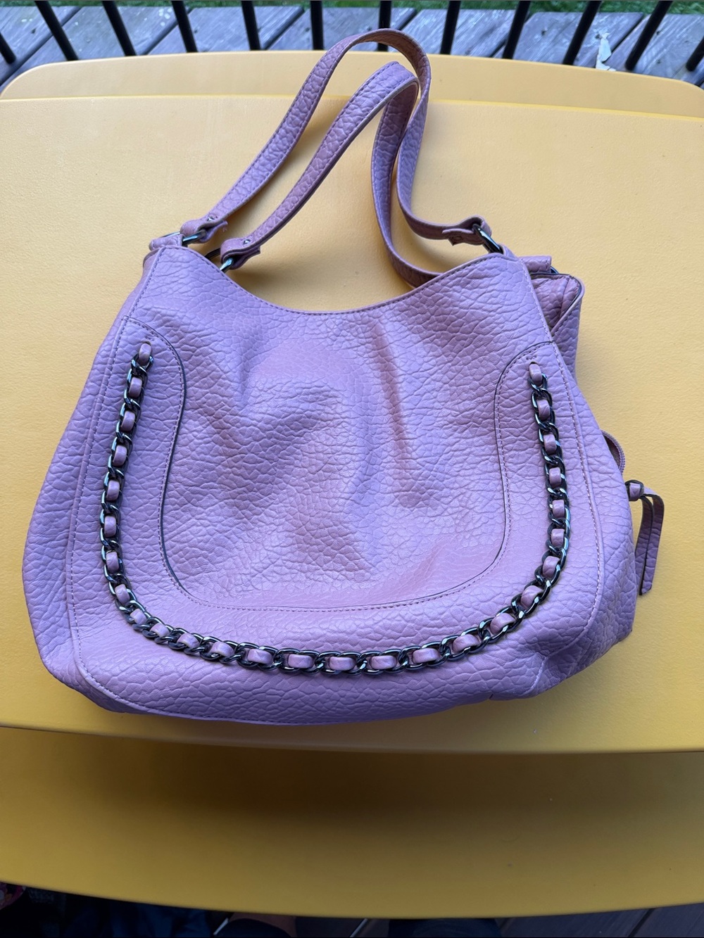Jessica Simpson Lilac Chain-Trim Shoulder Bag
